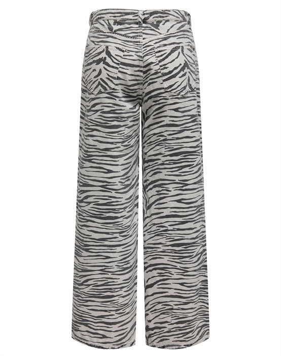 Hope Zebra Wide Denim Jeans